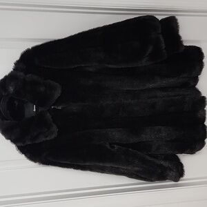 Dennis Basso Elegant Black Teddy Jacket